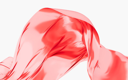 Abstract silk fabric design element, silk background, 3d rendering. 3d illustration.の写真素材