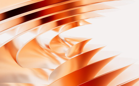 Abstract metal curve background,3d rendering. 3d illustration.の写真素材
