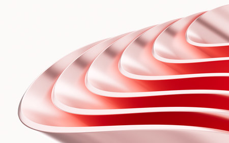Abstract metal curve background,3d rendering. 3d illustration.の写真素材