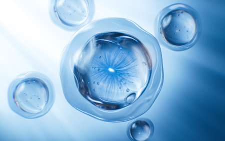 Biological cell background, skincare and biomedical concept, 3d rendering. 3d illustration.