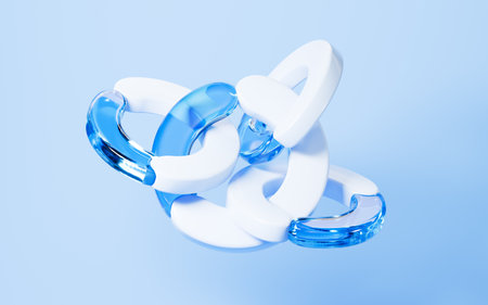 Abstract geometric ring, 3d rendering. 3d illustration.の写真素材