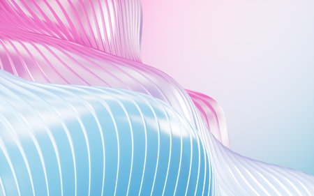 Gradient abstract curve background, 3d rendering. 3d illustration.の写真素材