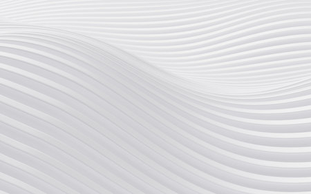 White abstract curve background, 3d rendering. 3d illustration.の写真素材