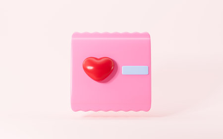 Menstrual pad model, protection pad model, 3d rendering. 3d illustration.の写真素材