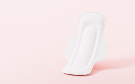 White menstrual pad model, 3d rendering. 3d illustration.の写真素材