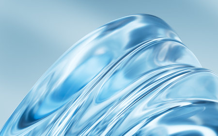 Blue abstract glass texture background, 3d rendering. 3d illustration.の写真素材