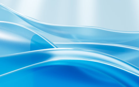 Abstract curve glass background, 3d rendering. 3d illustration.の写真素材