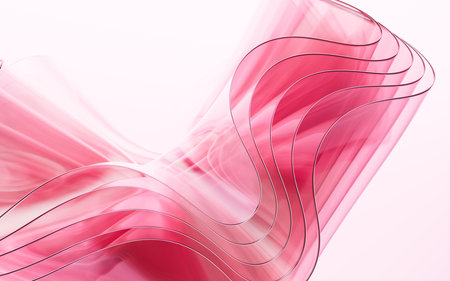 Magenta abstract glass background, 3d rendering. 3d illustration.
