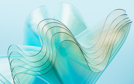 Gradient abstract glass background, 3d rendering. 3d illustration.の写真素材