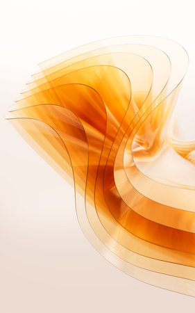 Gold abstract glass background, 3d rendering. 3d illustration.の写真素材
