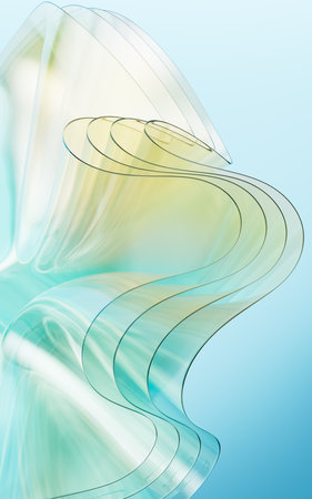 Gradient abstract glass background, 3d rendering. 3d illustration.の写真素材