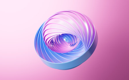 Abstract metal curve background, 3d rendering. 3d illustration.の写真素材