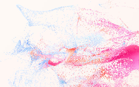 Abstract splashing particles, colorful particles, 3d rendering. 3d illustration.の写真素材