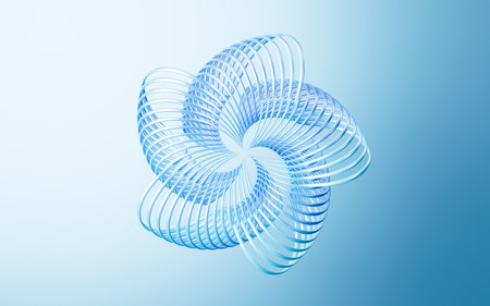 Abstract metal curve background, 3d rendering. 3d illustration.の写真素材