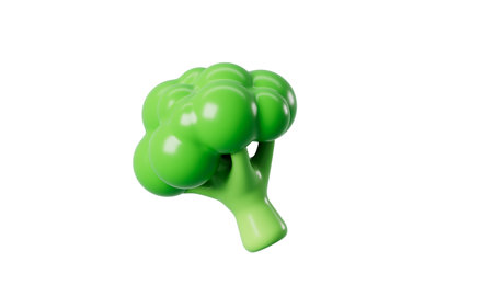 Cartoon broccoli isolated, 3d rendering. 3d illustration.の写真素材