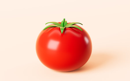 Cartoon tomato model, 3d rendering. 3d illustration.の写真素材