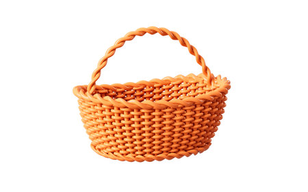 Cartoon hand-woven vegetable basket model, 3d rendering. 3d illustration.の写真素材