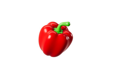 Cartoon sweet pepper, color pepper model, 3d rendering. 3d illustration.の写真素材