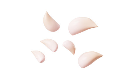 Cartoon garlic and garlic cloves model , 3d rendering. 3d illustration.の写真素材
