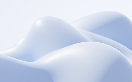 Abstract soft collision floating creamy background, 3d rendering. 3d illustration.の写真素材