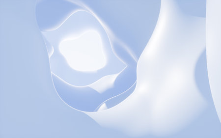 Abstract soft collision floating creamy background, 3d rendering. 3d illustration.の写真素材
