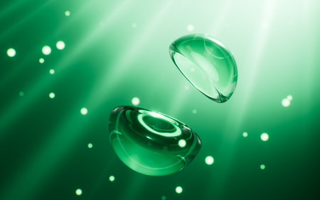 Abstract semicircular glass curve background, 3d rendering. 3d illustration.の写真素材