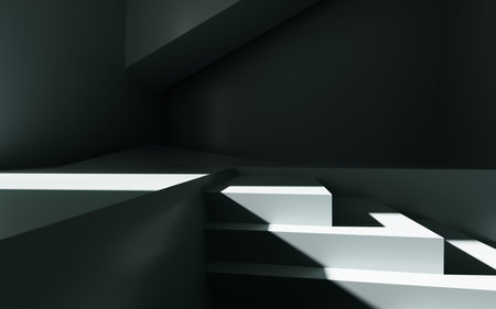Abstract architecture background, 3d rendering.3d illustration.の写真素材