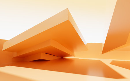 Abstract architecture background, 3d rendering.3d illustration.の写真素材