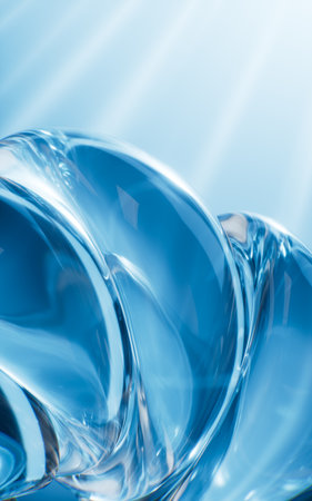 Abstract semicircular glass curve background, 3d rendering. 3d illustration.の写真素材