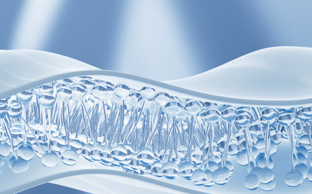 Abstract skin layer and cells, human skin tissue, 3d rendering. 3d illustration.の写真素材