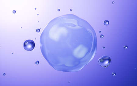 Biological cell background, skincare and biomedical concept, 3d rendering. 3d illustration.の写真素材