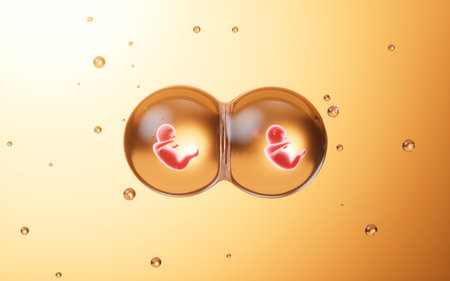Human embryo model, 3d rendering. 3d illustration.の写真素材