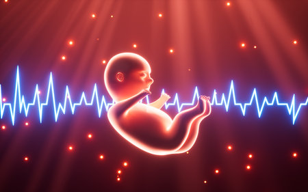 Human embryo model, 3d rendering. 3d illustration.の写真素材
