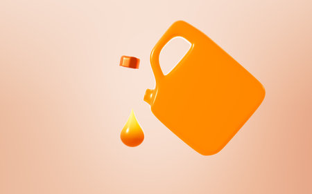Cartoon gasoline tank, gasoline drum model, 3d rendering. 3d illustration.の写真素材