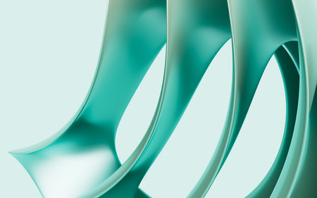 Abstract curved metal background, 3d rendering. 3d illustration.の写真素材