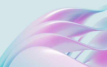 Abstract curved metal background, 3d rendering. 3d illustration.