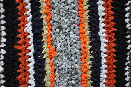 Striped rug handmade 
