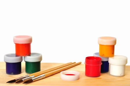 Brushes and paint  の写真素材