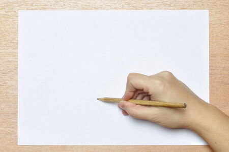 Pencil in hand の写真素材