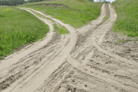 Two roads.の写真素材
