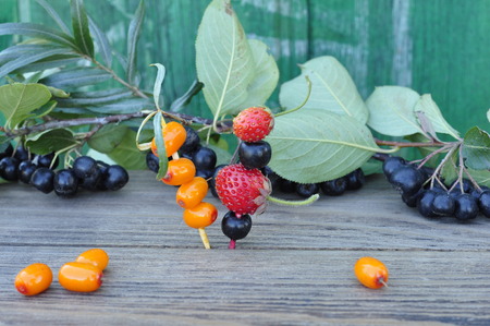 Canape of berries.
