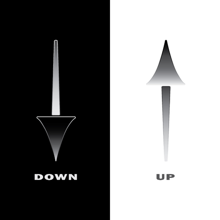 A Vector arrow icons up and downのイラスト素材