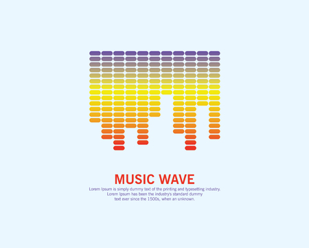 Music colorful wave logo. Vector equalizer elementのイラスト素材