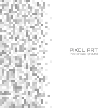 Abstract pixel background. Abstract monochrome geometric texture with space modern design. Mosaic grid. Vector illustrationのイラスト素材