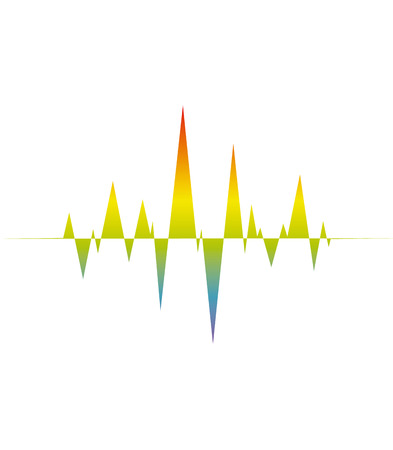 Vector equalizer element, Audio colorful wave logoのイラスト素材