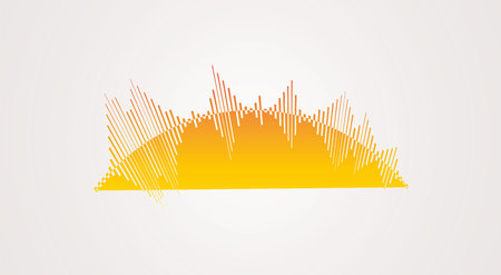 Music wave logo. Color pulse audio playerの写真素材