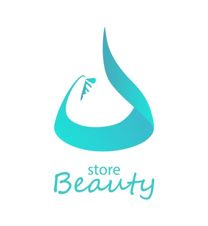 Vector beauty design emblem. Logo of beauty studio composition. Floral designのイラスト素材