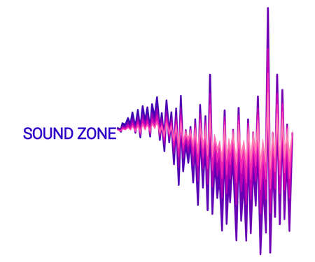 Vector sound wave background. Abstract electronic technology element for creating music poster....
