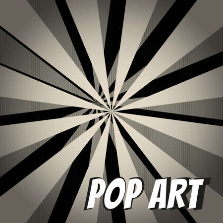 Explosion retro rays grunge background. Comic book design style. Cartoon pop art template vector illustrationの写真素材