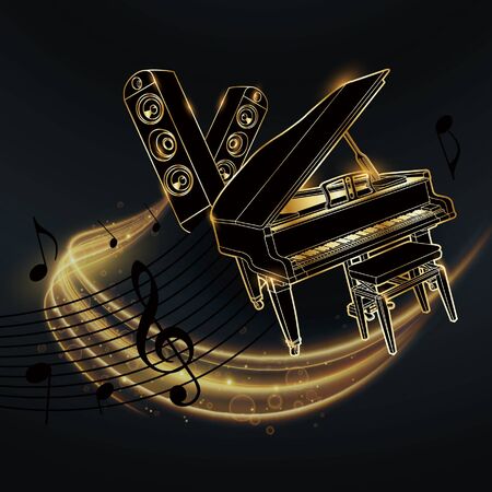 Piano musicのイラスト素材